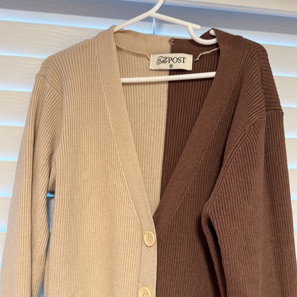 The Post Size Medium Button Down Contrast Dress - image 2